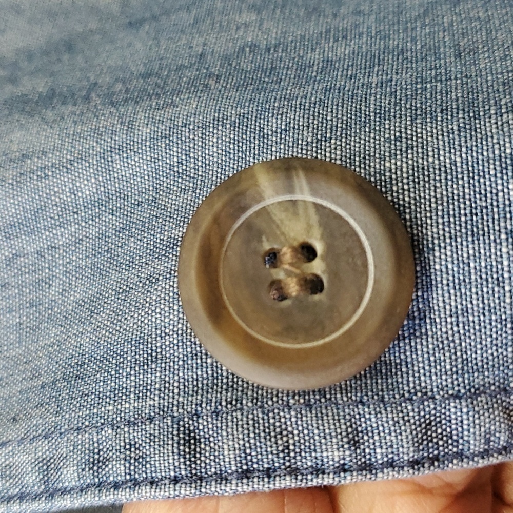 Charter Club Light Blue Denim Button-Down Shirt Jacket - Picture 13 of 14